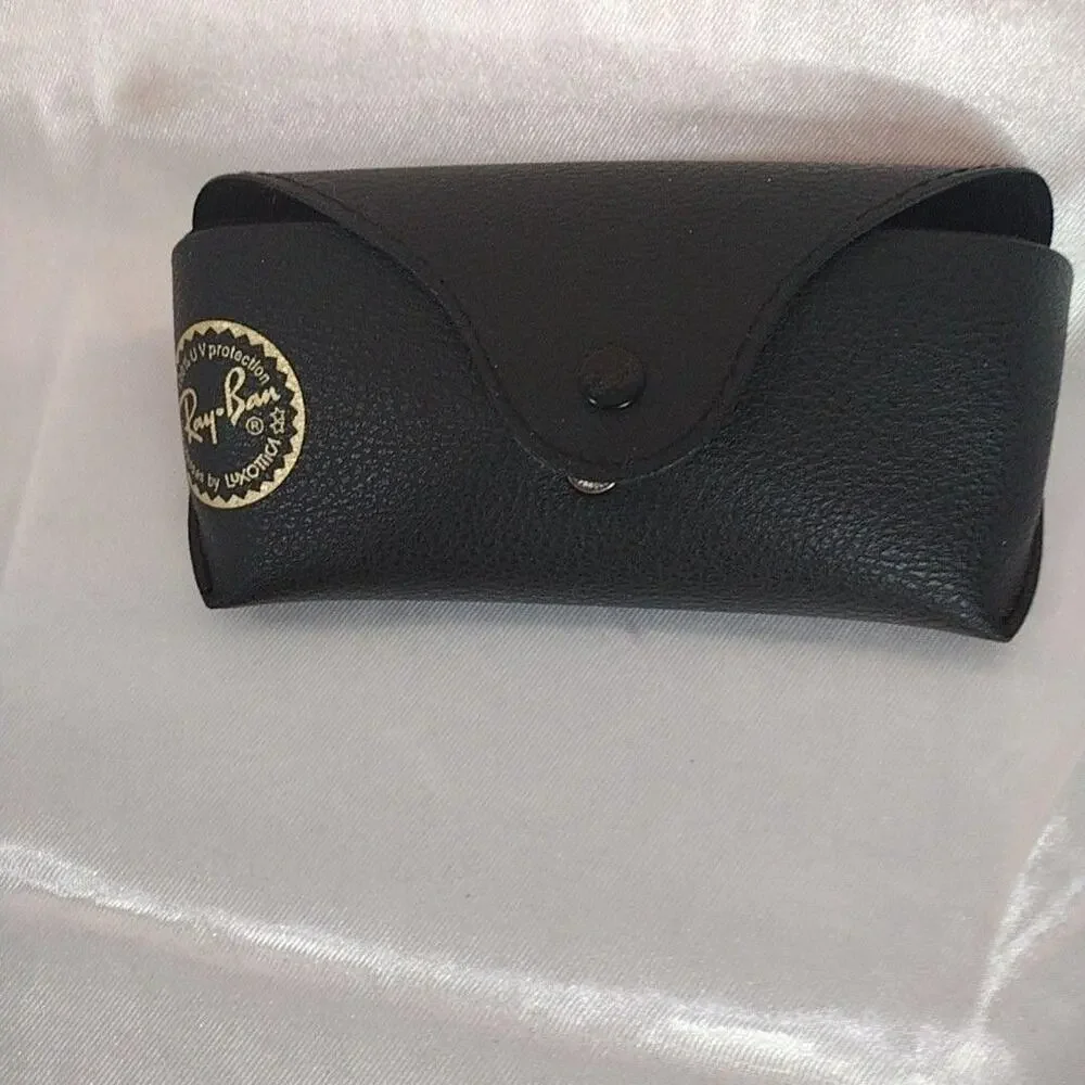 Ray-Ban Sunglasses Case Mens One Size Black Logo Hard Clamshell Storage